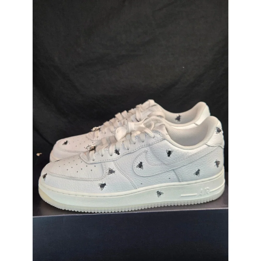 Nike Air Force 1 Low Premium House Fly‎ White Black IM3081-100 Mens 9.5 Sneakers